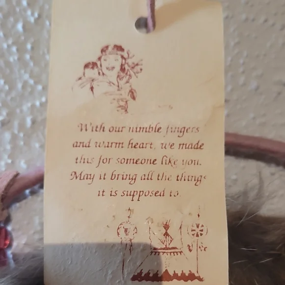 Vintage Brown and Tan Dreamcatcher with Feathers - Picture 3 of 11